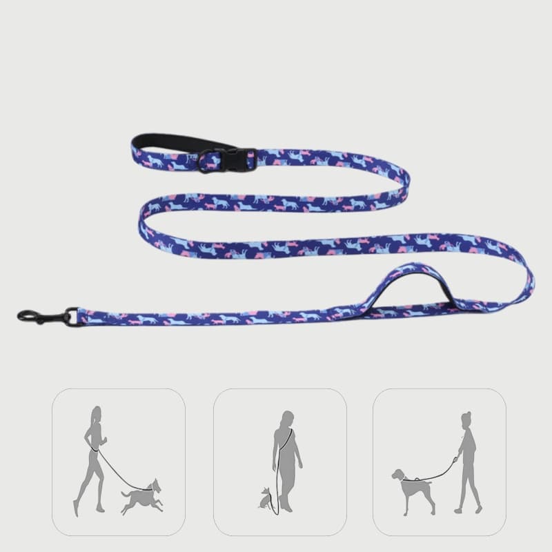 Custom Hands-Free Dog Leash | Shoulder & Waist Wear with Padded Double Handle